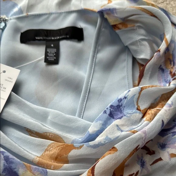 NEW WHBM Cowl Neck Ruched Midi Dress - Picture 4 of 13